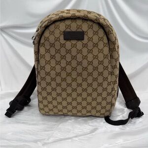 Gucci Beige and Black Monogram BackPack